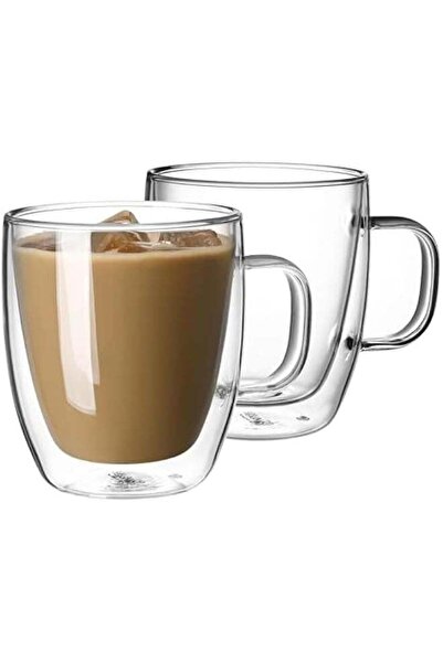 Generic TRASSLE Double Wall Glass Coffee Mugs - Insulated Clear Coffee Mugs Set of 2, Perfect for Espresso,