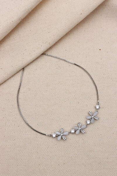 LA PERRY ACCESSORIES سوار فضي اللون على شكل زهرة Vip Elevator