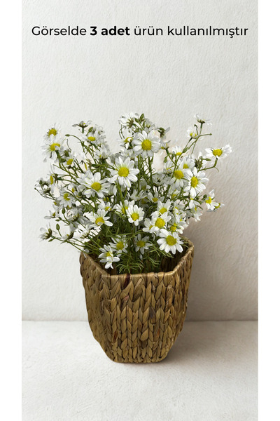 Yapay Çiçek Dekorasyon Kaliteli Yapay Çiçek Papatya Demeti Kumaş Doku 1 Adet ...