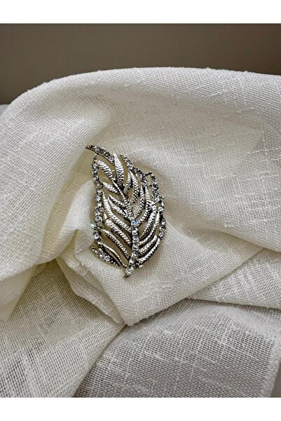 aurora dükkan Gümüş Kaplama Yaprak Broş