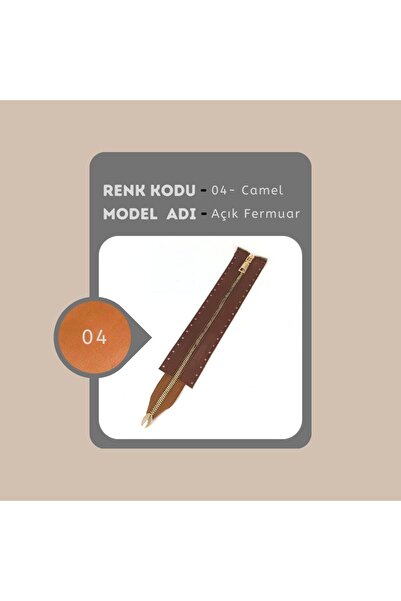 alfa tasarım atölyesi جلد طبيعي بسحاب مفتوح 25 سم