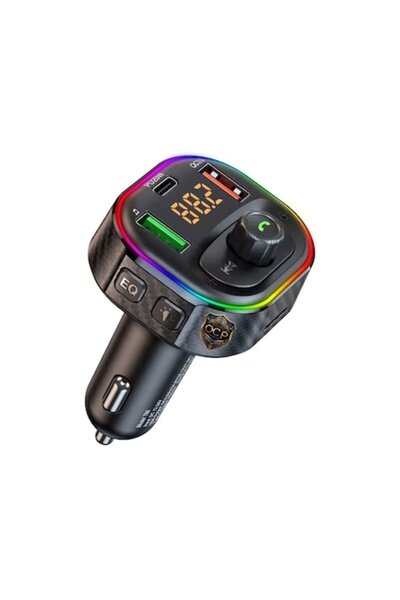 ocp technology Modulator FM auto Bluetooth 5.1, QC3.0/PD20W, microfoane duale, LED RGB