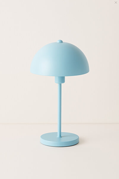 Natiorj Mantar Model Mavi Renkli Masa Lambası Çalışma Masası Yatak Odası Çalı...