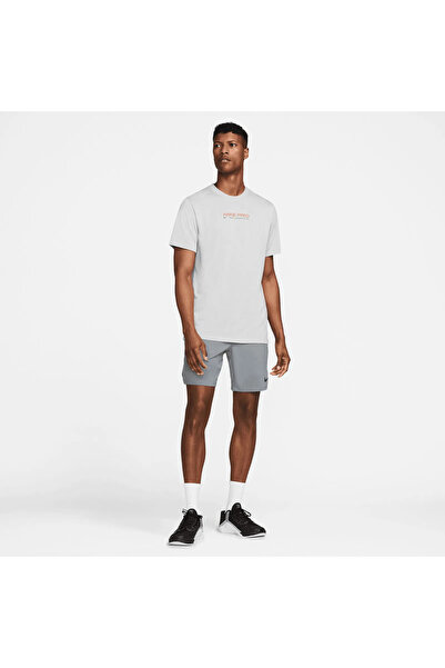 Nike Pro Dri-Fit Flex Vent Max Erkek Gri Antrenman Şortu