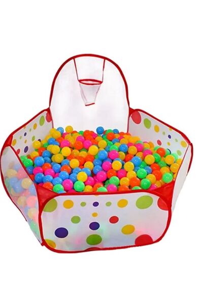 huitich خيمة لعب على شكل حفرة كرات مع طوق كرة سلة للأطفال الصغار - للعب بالكر...