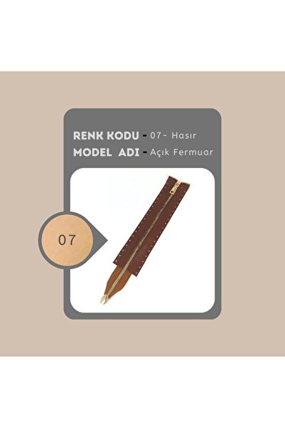 alfa tasarım atölyesi جلد طبيعي بسحاب مفتوح 25 سم