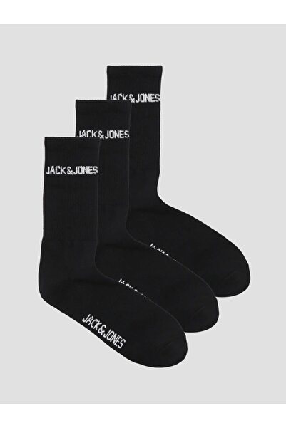 Jack & Jones Set de 3 perechi de șosete, bărbați, JACMELVIN, Negru
