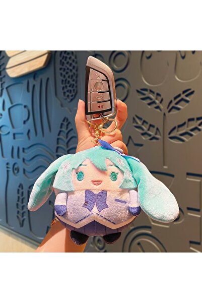 synshop Hatsune Miku Bow Tie Anime Plush Toy Bag Ornament Carm Keychain Gift