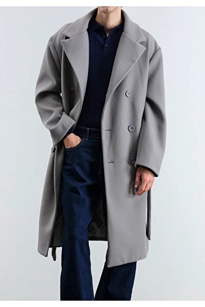 Hazhers Чоловічий з поясом Кашеміровий бавовняний зимовий пальто
