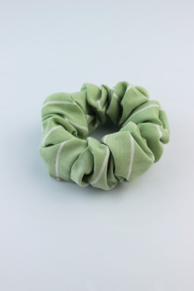 İLKYAZ Stripe Patterned Cotton Rubber Buckle Bagel Buckle - Green