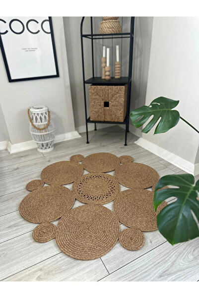 Halımax Çift Taraflı Yıkanabilir Hav Toz Vermez Bohem Jüt Halı Koridor Mutfak...