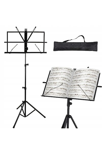 varioshop Stativ pentru partituri, reglabil, pliabil, cu husă, 41x27 cm, înăl...