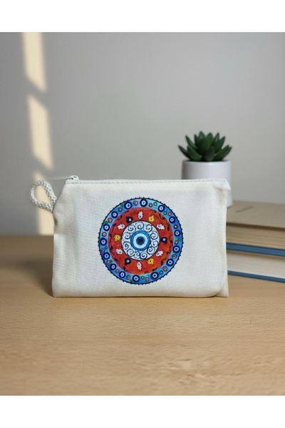 Home Etnik Desenli Bez Cüzdan