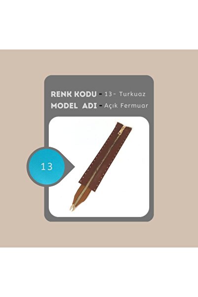 alfa tasarım atölyesi جلد طبيعي بسحاب مفتوح 25 سم