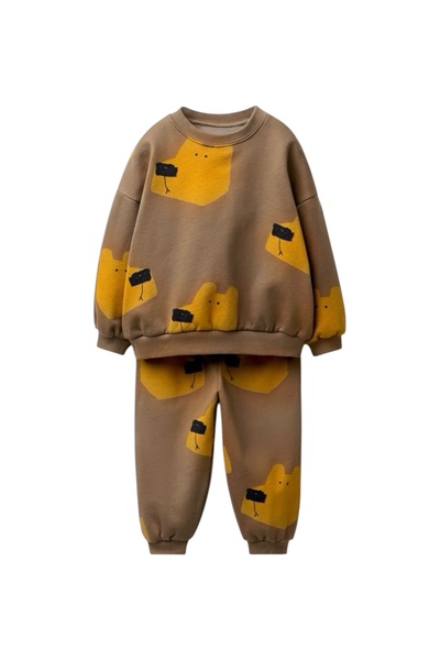 Daisy Dolly Boy's Animal Printed 3 Thread Suit Without Shoulder Pads