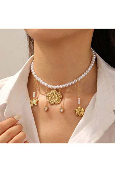 Pursehuit Κολιέ σε χρυσό χρώμα, κατασκευασμένο από ανοξείδωτο ατσάλι, φυσητό ...