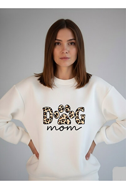 LORVEX Swea tricou Oversize Unisex Alb cu decolteu rotund, cu imprimeu Mama C...