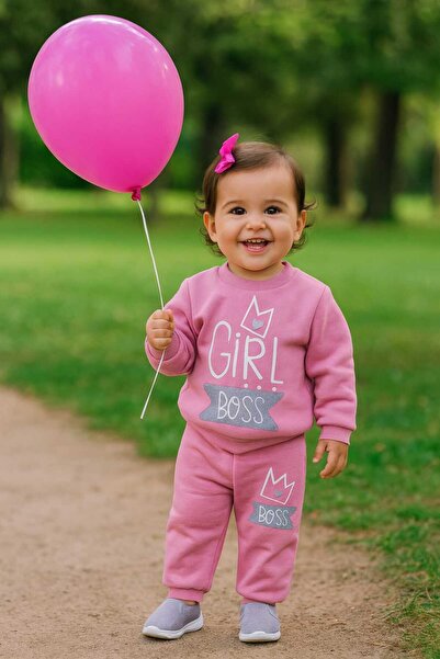 MyPrettyBaby طقم ملابس شتوية للأطفال البنات مكون من قطعتين مع تفاصيل فضية مطب...
