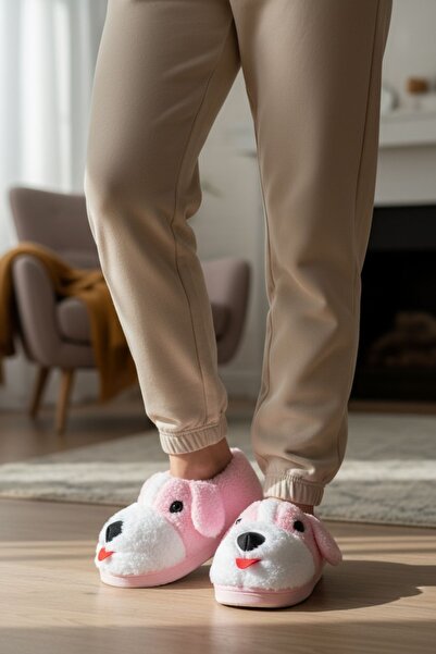 Modafırsat Panduf Hayvan Figürlü Peluş Tüylü Ev Ayakkabısı Yumuşak Taban Ev Botu