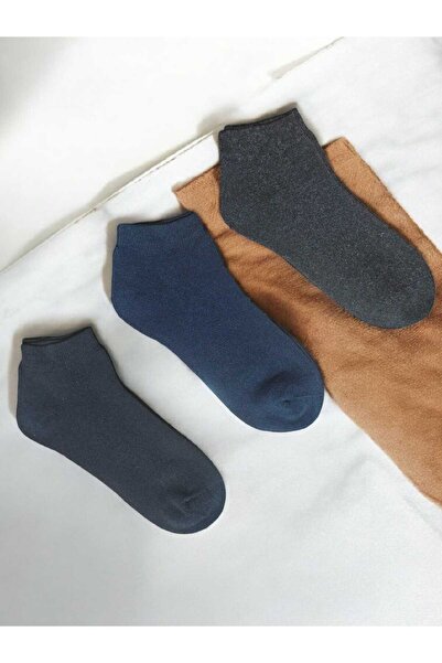 HAYEL 3 чифта дамски черни антирезистивни тъмносини памучни термопантофи