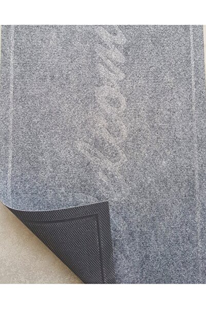 Kotonia Home Entrance mat - Welcome uni, 45x75 cm, non-slip 100% PVC, medium gray