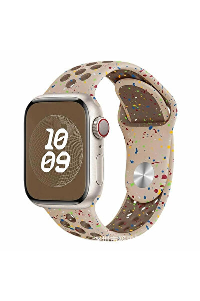 ceptego Apple Watch Compatible Series 1/2/3/4/5/6/Se/7/8/9 S10-11 and 38-40-41mm Speckled Perforated Silicone Band