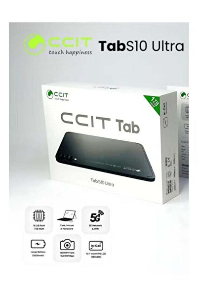 CCIT Tab S10 Ultra – 10.1" Android 12 Tablet, 16GB RAM, 1TB ROM, 5G