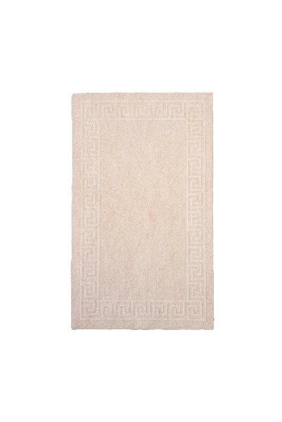 Kotonia Home Anti-slip entrance mat - Greek Border decor plain, 45x75 cm, 100% PVC, beige