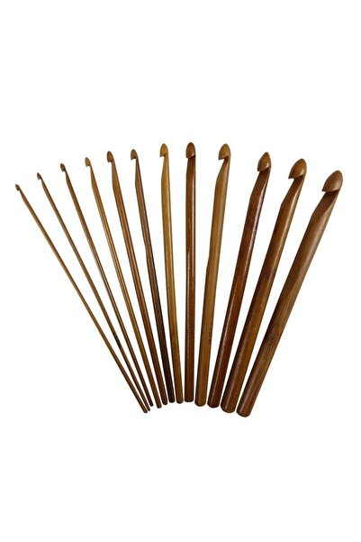 DUCK HOBY Bambu Tığ Seti, 12 Farklı Numaralı Tığ Seti