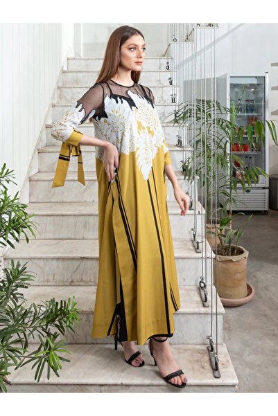 MYSMAR Yellow Crepe Printed Co-ord Set - AFK1015 | Yellow