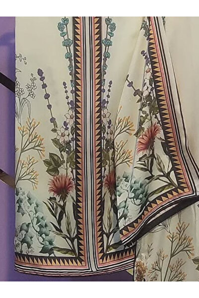 MYSMAR Off-White Crepe Printed Co-ord Set - AFK1010 | Off-White