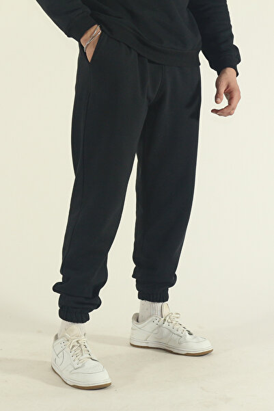 INFLUYENTE Men's Winter Cotton Tracksuit Set Hooded Sweatshirt Jogger - Regular Elastic Leg