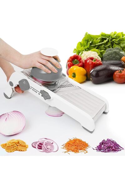 Generic Adjustable Stainless Steel Mandoline Slicer with Food Holder