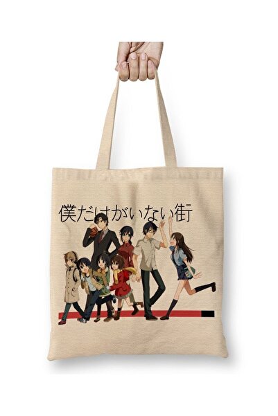 Toyaso Boku Dake Ga Inai Machi Біла тканинна сумка з довгими ручками Сумка для покупок Сумка для пляжу