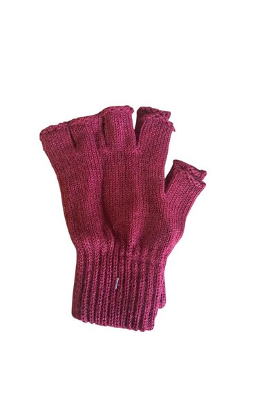 eleven market Tiriko Women's Cut-Out Gloves Burgundy