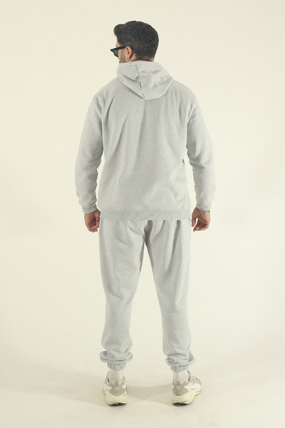 INFLUYENTE Мъжки зимен спортен екип с качулка и панталони - стандартни еластични маншети