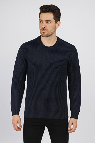 FABİO CASSANİ Huffa Slim Fit men's long sleeve crew neck knitwear - 7429