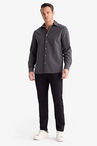 DeFacto B2089Axbk81 Black Slim Fit Slim Fit Skinny Leg Pocket Trousers