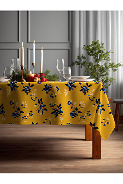 Medi Home Yılbaşı Altın Berry Dalları Masa Örtüsü