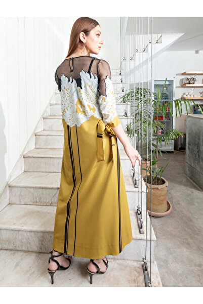 MYSMAR Yellow Crepe Printed Co-ord Set - AFK1015 | Yellow