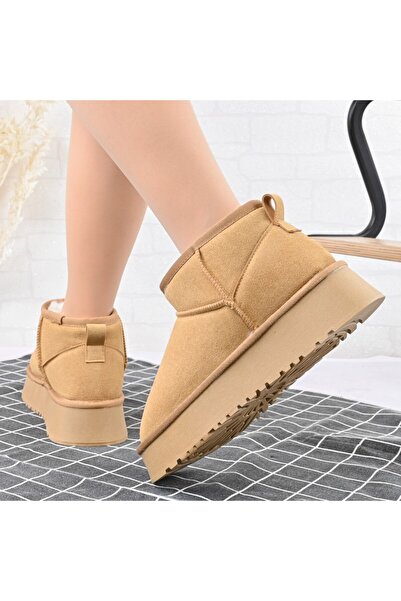 Tmall Ghete de damă, tip, piele, îmblănite, TM1CD1035, camel