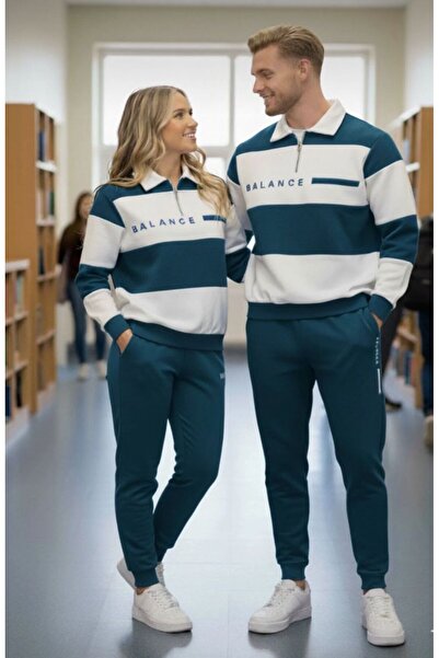 NewCabin Чорний колір 3 нитки Зимовий комплект з поло-коміром – унісекс-комбі...