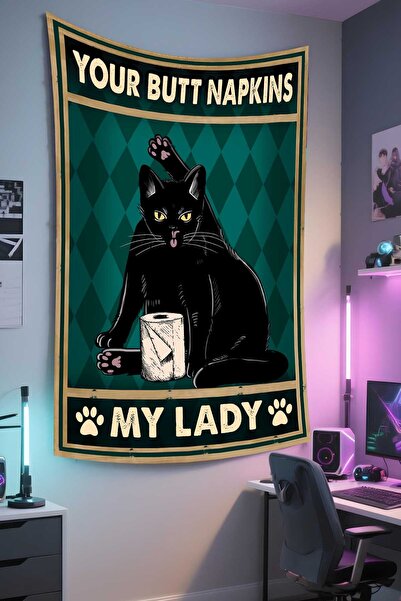 RUGRUMBA pisică bucăți de tapiserie de perete – tematică cu animale de compan...