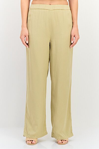 Reiko Women Regular Fit Solid Non Stretchable Pants, Beige