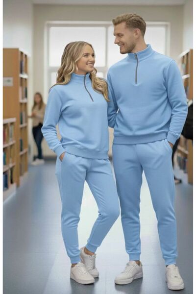 NewCabin 3-нитковий зимовий комплект з напівзастібкою, верх і низ, подвійний ...