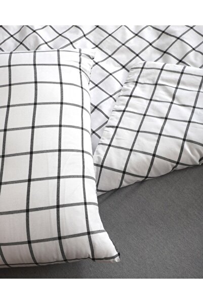 Valoroso Tekstil Square Patterned Single Duvet Cover Set 160X220 cm (Without Sheets)