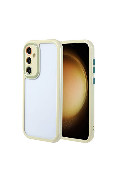 zore حافظة لهاتف Galaxy S23 FE مع حماية للكاميرا وتصميم ملون للحواف والإطار غ...