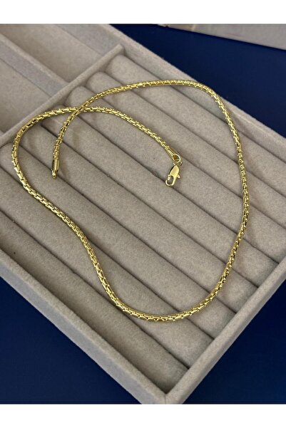 Idarosa Concept VIP Altın Kaplama Yılan Derisi Halat Zincir Kolye