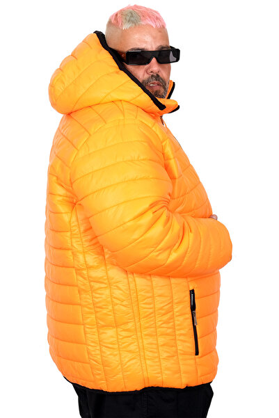 ModeXL Ανδρικό παλτό μεγάλου μεγέθους Mode XL με καπιτονέ καπέλο U25702