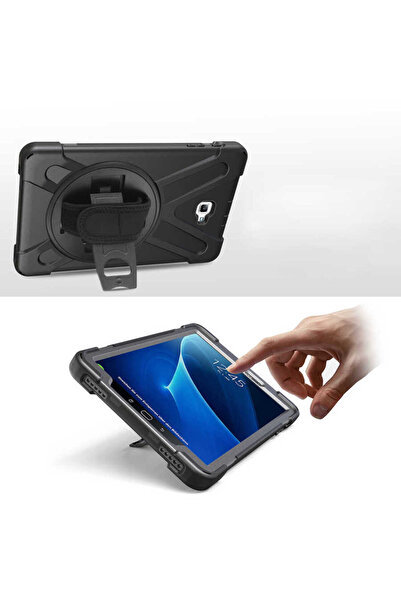 zore Galaxy Tab a T580 10.1 Nxxa Defender Silicone Tablet Case - Black